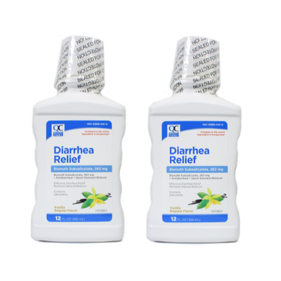 2 Pack Quality Choice Diarrheal Relief Vanilla Regular Flavor 12Oz Each