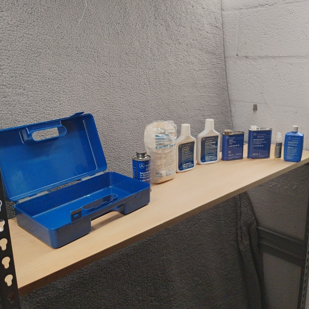 Mercedes 600 vintage Car Cleaning Kit Case Paint Care and various