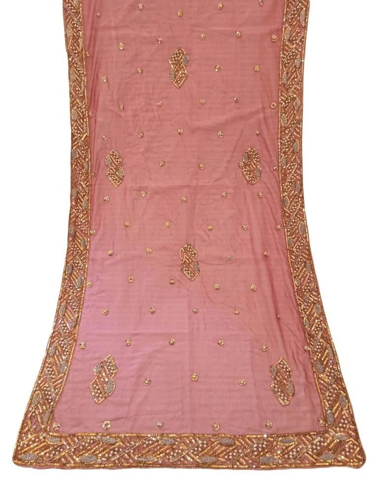 Шарф Georgette Dupatta винтажный индийский вышитый длинный украденный для женщины LD7211 - Изображение 2 из 4