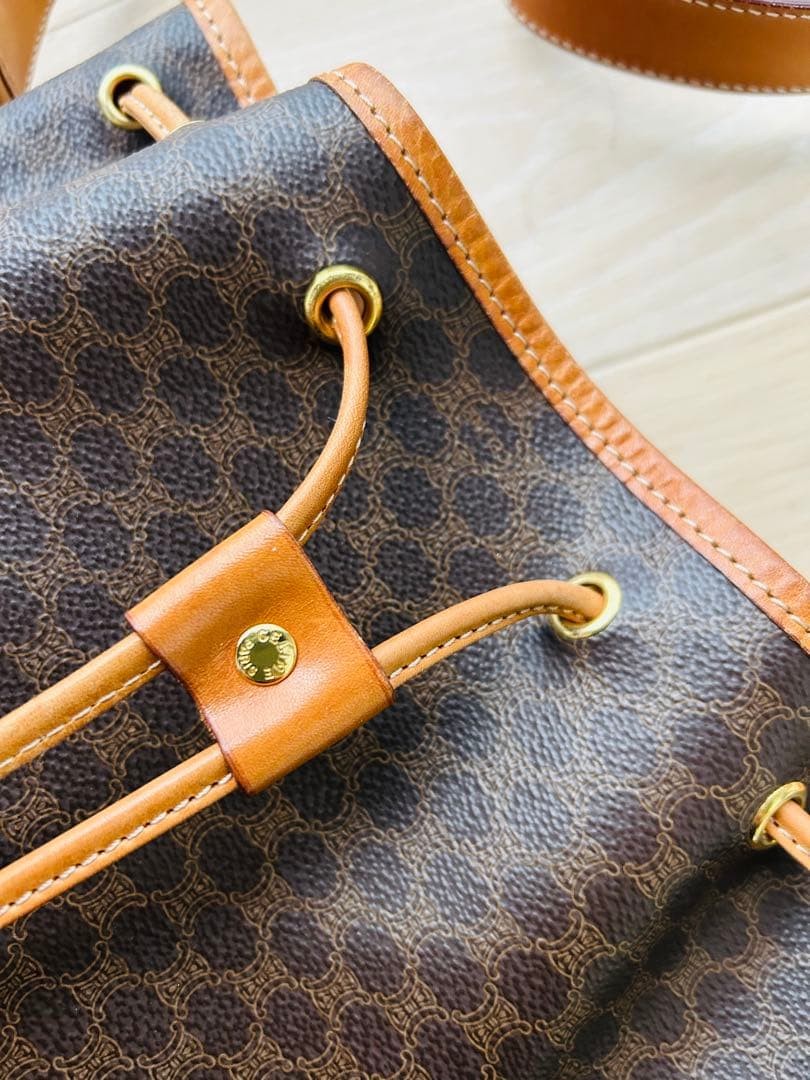 Unused [CELINE] Macadam Pattern Drawstring Should… - image 2