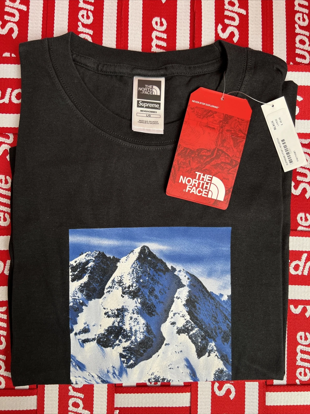 T shirt de montagne Supreme TNF !!FW17 Taille Large !!NEUF AVEC ÉTIQUETTE !!100% Authentique Super Rare !!