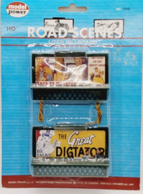 Model Power Road Scenes HO Lited Billboards miniature old advertisement