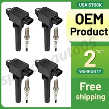 4 Ignition Coil Pack UF805 and Spark Plugs Fits 2014-2020 Mazda CX-5 2.5L l4