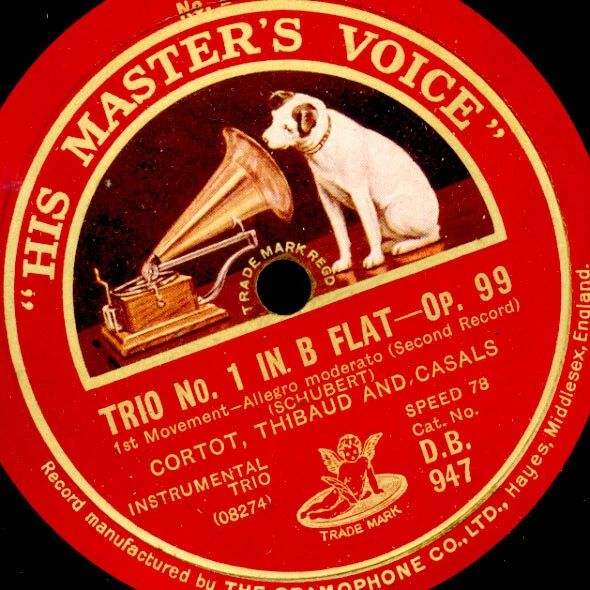 CORTOT & CASALS & THIBAUD Schubert: Trio Nr. 1 in B Flat Major 99 4x 78rpm A398 - Bild 4 von 4