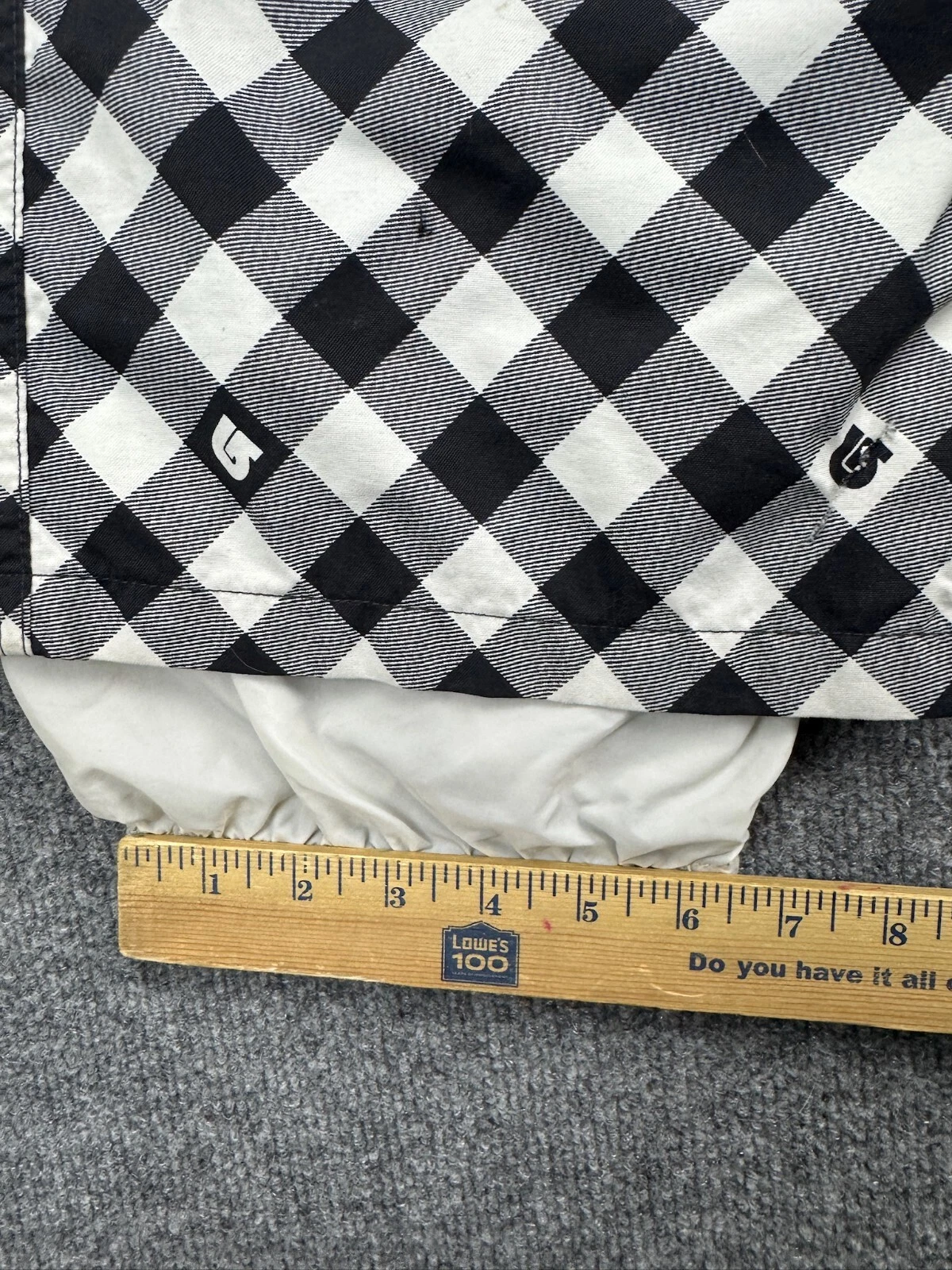 burton bootcut check pockets pants