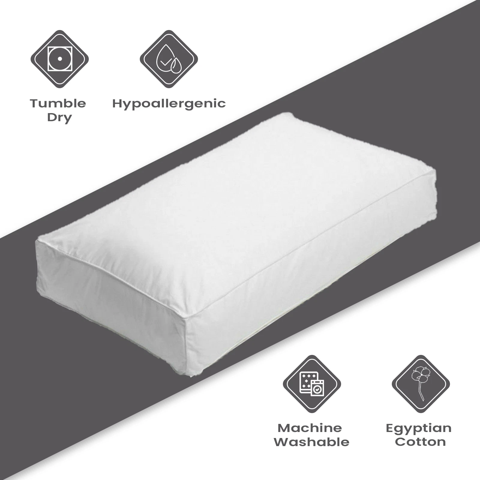 Luxury Egyptian Spiral Fibre Box Pillows