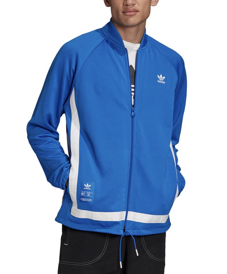 Adidas Men's Originals Warm-Up Track Blue/White NWT | eBay