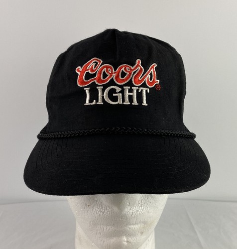 Vintage Coors Light Beer Embroidered Trucker Hat Mesh Snapback Cap Black - 第 1/8 張圖片