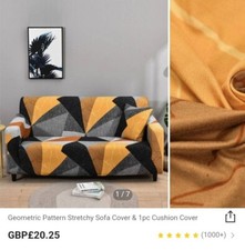 Copridivano Elastico 3 Posti Copridivano Elasticizzato Geometrico Protezione Divano