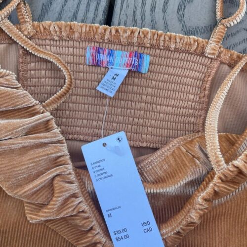 Urban Outfitters Brown Cropped Corset Tank Top NWT Size Medium Going Out Top - Picture 3 of 5