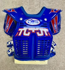 JT racing USA V-2000 Chest Protector, Rock Guard Blue With Red,White,Blue