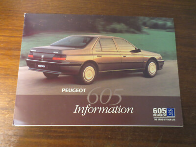 1996 Peugeot 605 car advertising technical information summary brochure