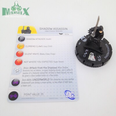 Heroclix Dark Knight Rises Movie set Shadow Assassin #002 Common figure w/card!