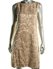 Ralph Lauren Beige Sequined Mesh Party Dress Size AU12 US8 Medium
