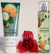 BATH AND BODY WORKS - CUCUMBER MELON - BODY CREAM AND MIST SET - NEW