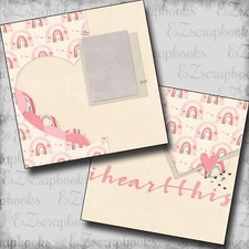 I Heart This Baby Girl NPM - 2 Premade Scrapbook Pages - EZ Layout 6125