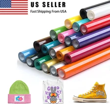 HTV Vinyl Bundles 12" x 20 FT Heat Transfer Vinyl Iron on Heat Press T-Shirt