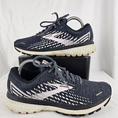 Brooks Womens Ghost 13 1203381B023 Black Blue Running Shoes