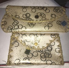 Vtge Hand Made Original by Hand Mates of Miami Purse  Change Purse Wallet Set