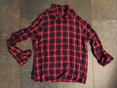 Damen Bluse Shirt - Multiblu - Größe 36 - rot/kariert