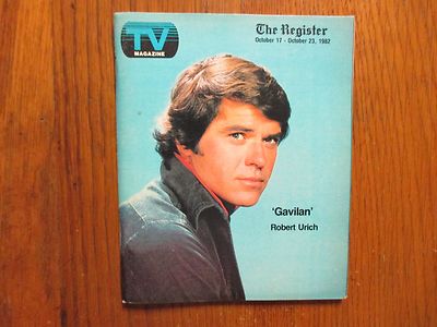 Oct 17-1982 Santa Ana Ca Register TV Mag(ROBERT URICH/AGNES NIXON/MICHAEL WARREN