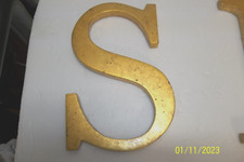 10 Inches Tall Cast Resin Letter "S" Industrial Alphabet Sign T-5