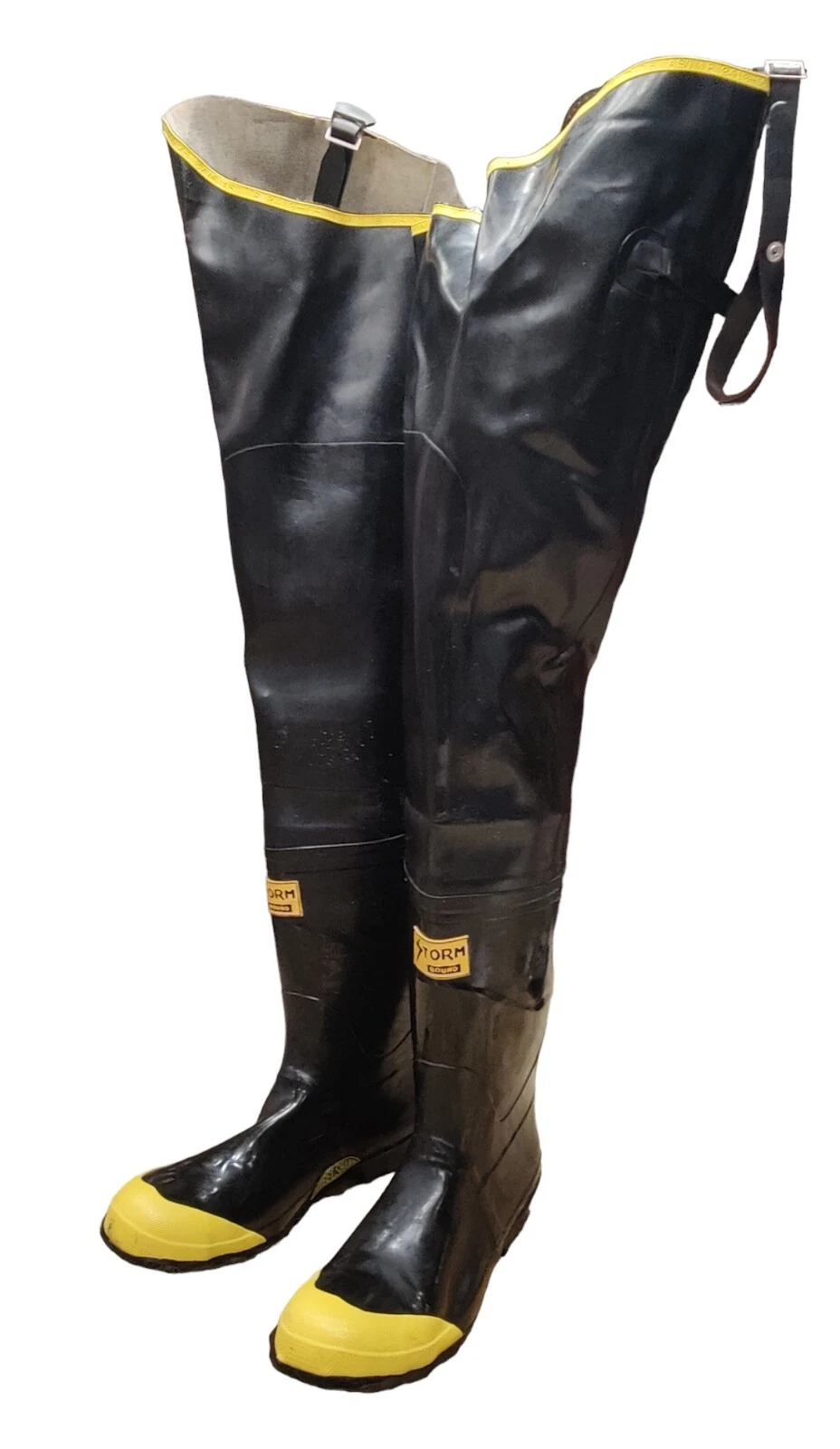 New Storm Bound Boots 14 Black Steel Toe/Shank Waterproof Hip Waders Work Hunt