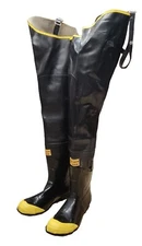 New Storm Bound Boots 11 Black Steel Toe/Shank Waterproof Hip Waders Work Hunt