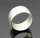 MEXICO SPLENDID VINTAGE RIBBED MODERNIST WIDE BAND STERLING SILVER RING SZ 6.25