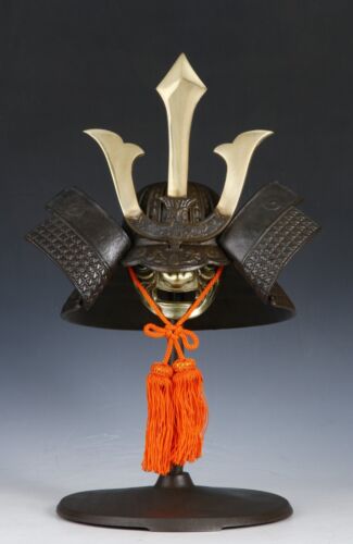 Japanese Vintage Samurai Helmet -Black Power Kusunoki Kabuto- middle size - Picture 1 of 12