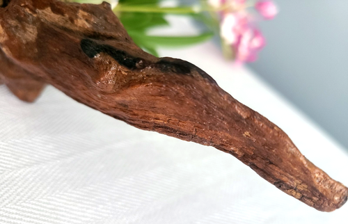 Orchidee falena legno alla deriva fatte a mano fiore bianco rosa verde ornamento 9" x 8" - Foto 10 di 18
