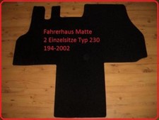 Fußmatte Teppich passend für Fiat Ducato 2 Einzelsitze Bus Transporter 94-02
