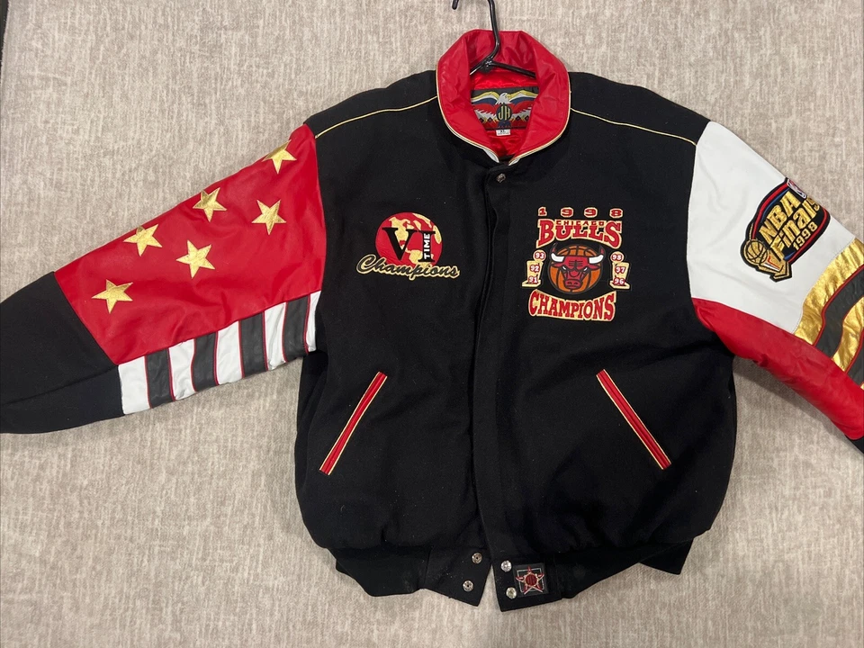 Jeff Hamilton 1998 Finals CHICAGO BULLS CHAMPIONS MICHAEL JORDAN JACKET - Image 3 of 4