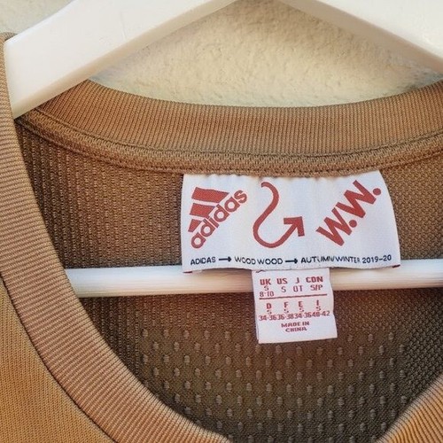 RARE Adidas x Wood Wood Women's How We Do Shirt and Leggings Tan Size Small - Picture 4 of 12