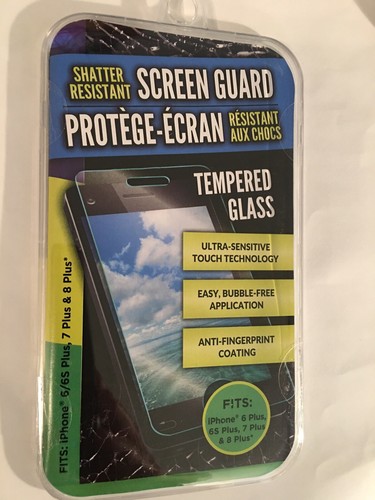 Shatter Resistant Tempered Glass Screen Protector for IPhone 7 Plus & 8 Plus US - Picture 2 of 12