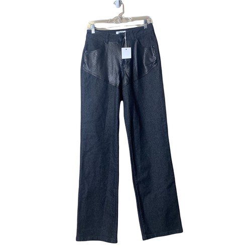 New tiger mist black jeans faux leather 