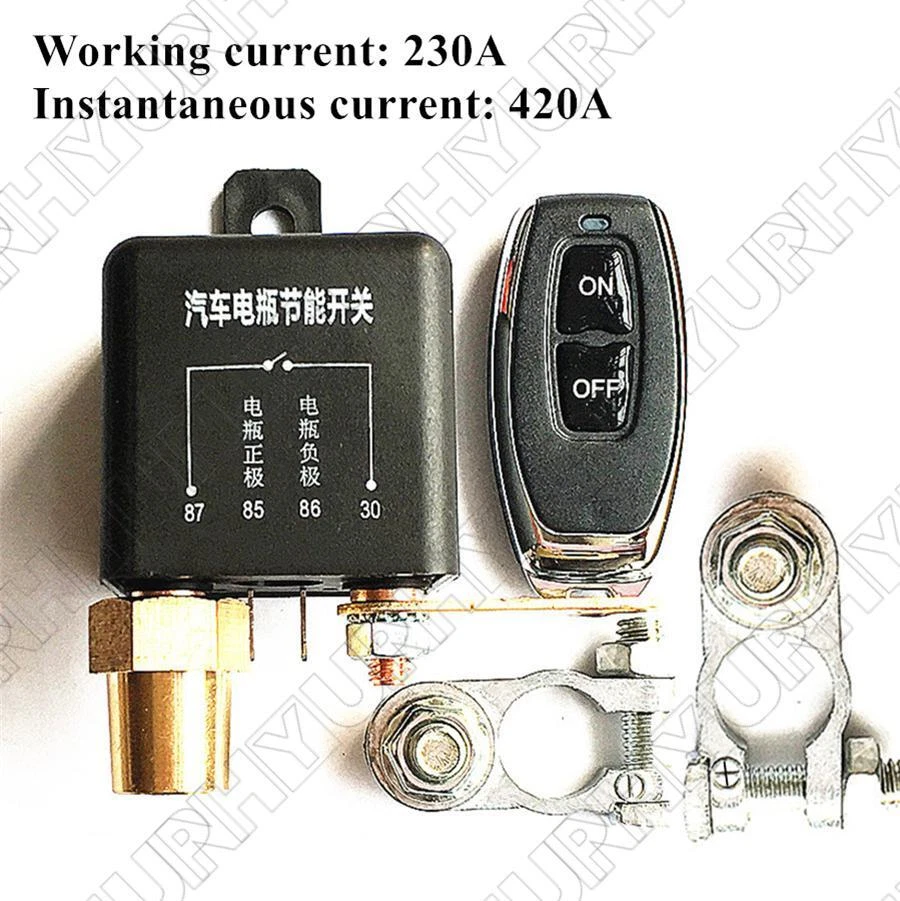 12V Car Battery Disconnect Cut Off Master Kill Switch Wireless Remote Universal Foto 2 de 4