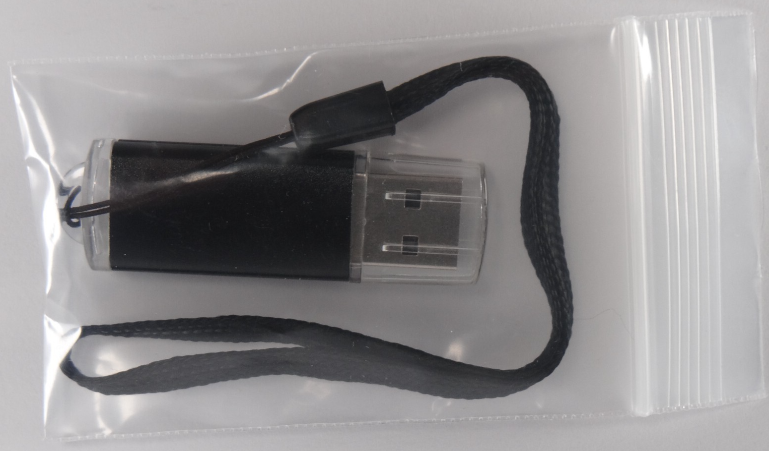 USB Flash Drive 64GB 2.0 Storage Black 1 Pc Portable With Lanyard New Hoteam-image