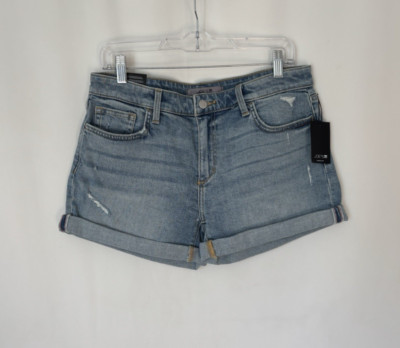 Joe's Jeans Shorts 29 Rolled Shorts Blue Distressed Stretch