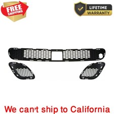 For 12-13 Front Bumper Grille Lhrh Outer Grille Jeep Grand Cherokee Set Of 3