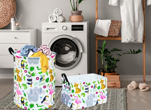 Gift Storage Basket Foldable Clothes Organizer Nursery Bins For Womenwaterproof - Picture 3 of 7