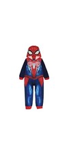 NEW Marvel Spider-Man Kids' Hooded Non Footed Blanket Sleeper Size 6