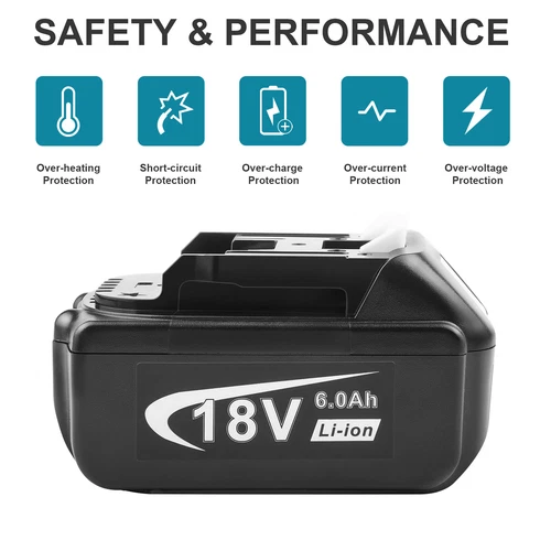 For Makita 18v Battery 6.0Ah Li-Ion Cordless Multi Tool BL1860 LED BL1850 BL1830 - Picture 1 of 14