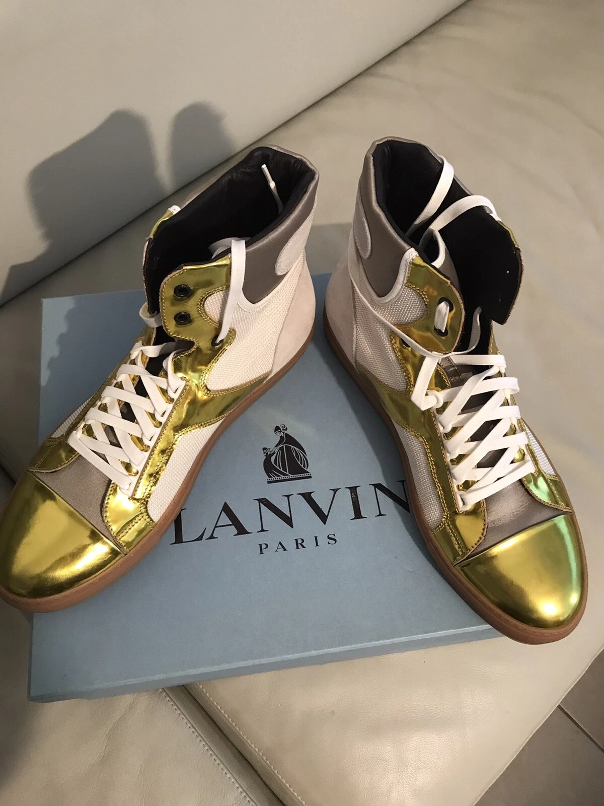 Lanvin — Lanvin Men's Sneakers, LUXURY Shoes, FANCY! LEATHER! NP.950 EURO! size 10.