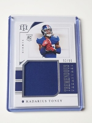 Panini National Treasures 2021 Kadarius Toney Giants Rookie RC Patch NFL /99