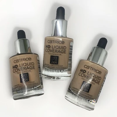 Catrice HD LIQUID COVERAGE FOUNDATION 3 x MINI FLASCHE 020-rose beige 3 x 10 ml - Bild 1 von 4