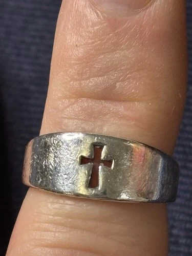 Vintage James Avery Artisan Jeweler Sterling 925 Silver Cross Ring 7.5