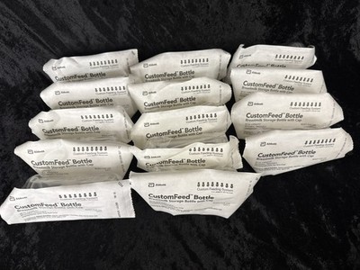 Abbott Custom Feed Breastmilk 2oz/60mL Storage Bottles w/ Cap - New - Lot of 14