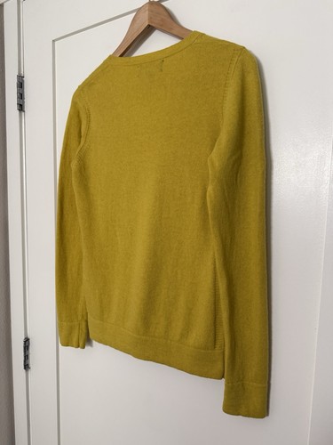 Suéter Banana Republic Filpucci para mujer talla S amarillo cuello en V mezcla de lana y cachemir - Imagen 8 de 12