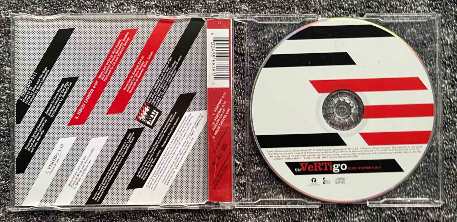 U2 VERTIGO 2004 CD Jacknife Lee Remix and Neon Lights KRAFTWERK 3 track Remix thumbnail 10